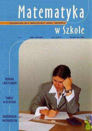 Matematyka w Szkole. Czasopismo dla nauczycieli szkół średnich. Nr 1 – ebook