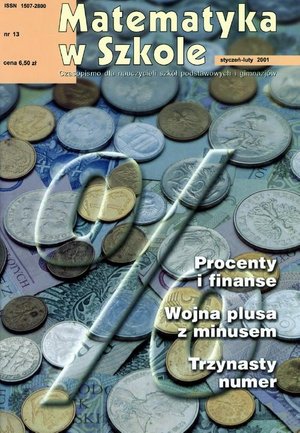 Matematyka w Szkole. Czasopismo dla nauczycieli szkół podstawowych i gimnazjów. Nr 13 – ebook