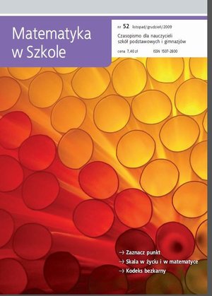 Matematyka w Szkole. Czasopismo dla nauczycieli szkół podstawowych i gimnazjów. Nr 52 – ebook