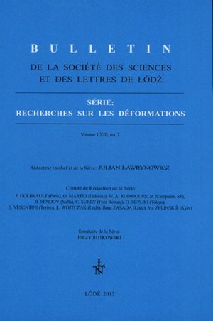 Bulletin de la Société des sciences et des lettres de Łódź, Série: Recherches sur les déformations t. 63 z. 2 – ebook