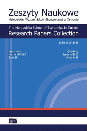 Zeszyty Naukowe Małopolskiej Wyższej Szkoły Ekonomicznej w Tarnowie 4/2015 – ebook