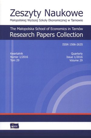 Zeszyty Naukowe Małopolskiej Wyższej Szkoły Ekonomicznej w Tarnowie 1/2016 – ebook