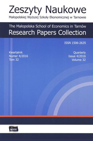 Zeszyty Naukowe Małopolskiej Wyższej Szkoły Ekonomicznej w Tarnowie 4/2016 – ebook