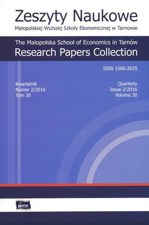 Zeszyty Naukowe Małopolskiej Wyższej Szkoły Ekonomicznej w Tarnowie 2/2016 – ebook
