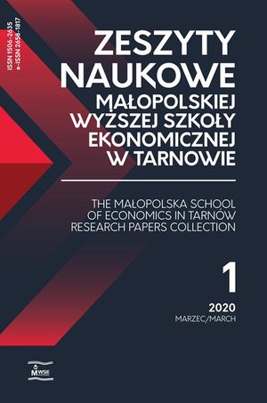 Zeszyty Naukowe Małopolskiej Wyższej Szkoły Ekonomicznej w Tarnowie 1/2020 – ebook