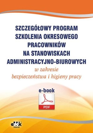 Szczegółowy program szkolenia okresowego pracowników na stanowiskach administracyjno-biurowych w zakresie bezpieczeństwa i higieny pracy (e-book) – ebook