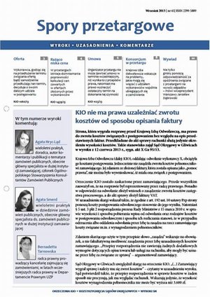 Spory przetargowe wrzesień 2013 nr 65 – ebook