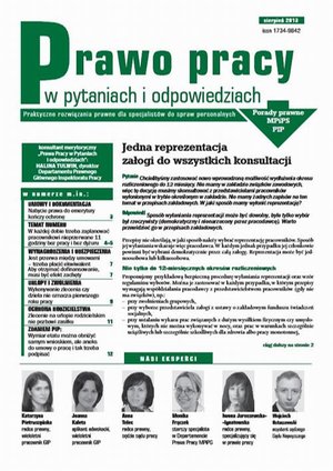 Prawo pracy w pytaniach i odpowiedziach sierpień 2013 – ebook