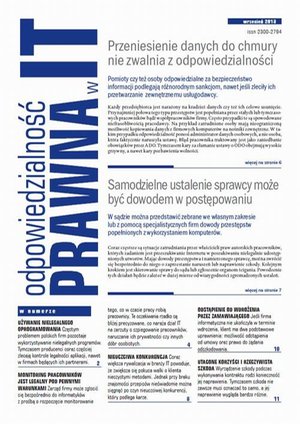 Odpowiedzialność prawna w IT wrzesień 2013 – ebook