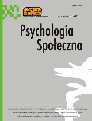 Psychologia Społeczna nr 1(16)/2011 – ebook