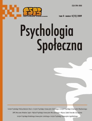 Psychologia Społeczna nr 4(12)/2009 – ebook