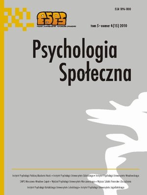 Psychologia Społeczna nr 4(15)/2010 – ebook