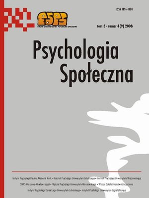 Psychologia Społeczna nr 4(9)/2008 – ebook