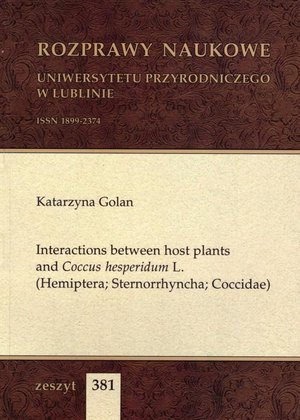 Interactions between host plants and Coccus hesperidum L. (Hemiptera; Sternorrhyncha; Coccidae) – ebook