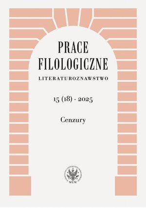 Prace Filologiczne. Literaturoznawstwo 15(18) 2025: Cenzury – ebook