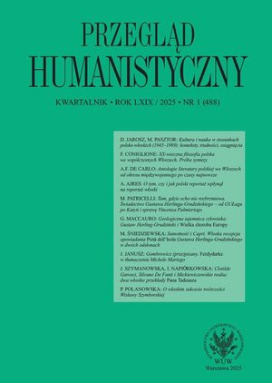 Literaturoznawstwo, językoznawstwo: Przegląd Humanistyczny 2025/1 (488) – ebook