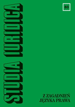 Studia Iuridica, nr 83: Z zagadnień języka prawa – ebook