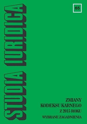 Studia Iuridica, nr 65: Zmiany kodeksu karnego z 2015 roku. Wybrane zagadnienia – ebook