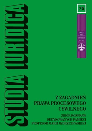 Studia Iuridica, nr 75: Z zagadnień prawa procesowego cywilnego – ebook