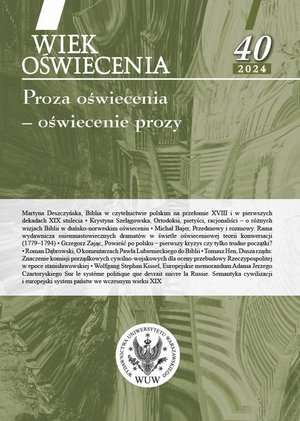 Wiek Oświecenia 40/2024: Proza oświecenia - oświecenie prozy – ebook