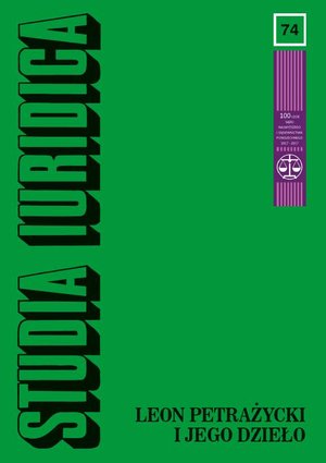 Studia Iuridica, nr 74: Leon Petrażycki i jego dzieło – ebook