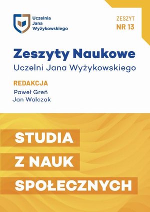 ZESZYTY NAUKOWE UCZELNI JANA WYŻYKOWSKIEGO NR 13.STUDIA Z NAUK SPOŁECZNYCH – ebook