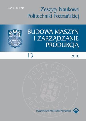 Zeszyt Naukowy Budowa Maszyn i Zarządzanie Produkcją 13/2010 – ebook