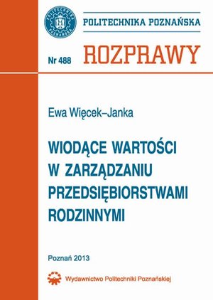 Wiodące wartości w zarządzaniu przedsiębiorstwami rodzinnymi – ebook