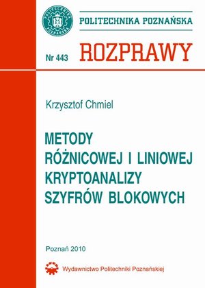 Metody różnicowej i liniowej kryptoanalizy szyfrów blokowych – ebook