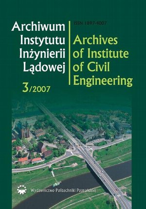 Archiwum Instytutu Inżynierii Lądowej 3/2007 – ebook