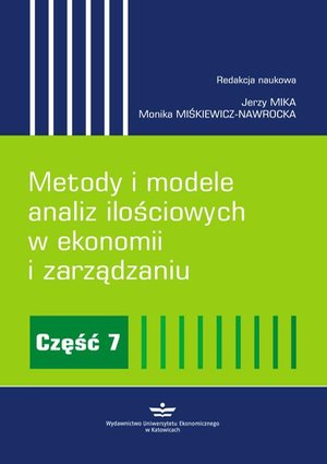 Metody i modele analiz ilościowych w ekonomii i zarządzaniu. Część 7 – ebook