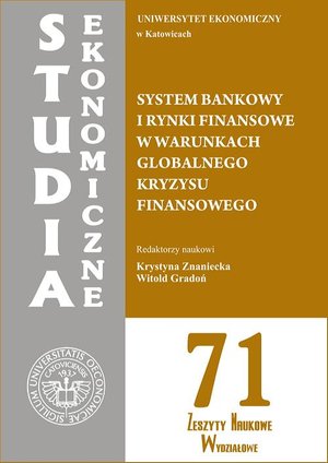 System bankowy i rynki finansowe w warunkach globalnego kryzysu finansowego. SE 71 – ebook