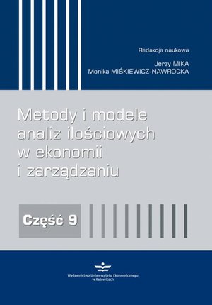 Metody i modele analiz ilościowych w ekonomii i zarządzaniu: Część 9 – ebook