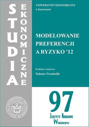 Modelowanie preferencji a ryzyko '12. SE 97 – ebook