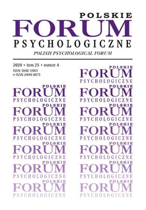 Polskie Forum Psychologiczne, tom 25 numer 4 – ebook