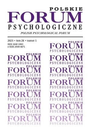 Polskie Forum Psychologiczne, tom 28 numer 1 – ebook