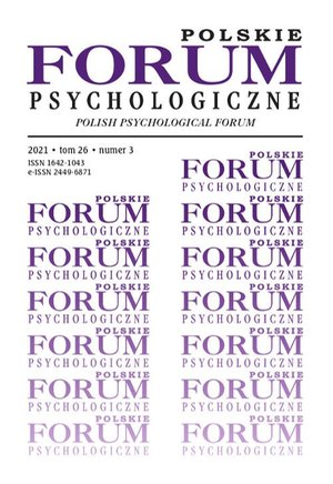 Polskie Forum Psychologiczne, tom 26 numer 3 – ebook