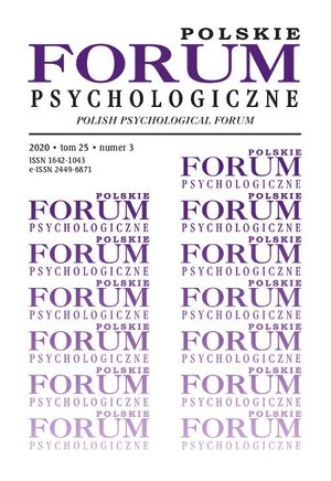 Polskie Forum Psychologiczne, tom 25 numer 3 – ebook