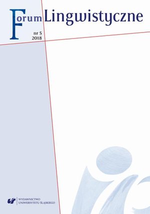 Forum Lingwistyczne 2018, nr 5 – ebook