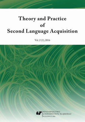 Theory and Practice of Second Language Acquisition 2016. Vol. 2 (1) – ebook