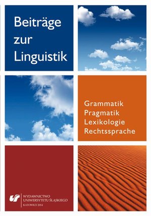 Beiträge zur Linguistik. Grammatik - Pragmatik - Lexikologie - Rechtssprache – ebook