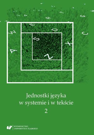 Jednostki języka w systemie i w tekście 2 – ebook