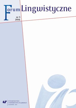 Forum Lingwistyczne 2016, nr 3 – ebook