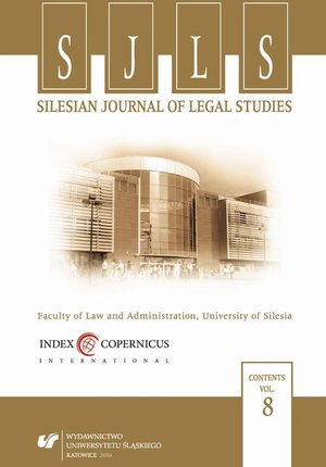 Silesian Journal of Legal Studies. Vol. 8 – ebook