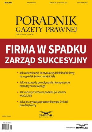 Firma w spadku - zarząd sukcesyjny – ebook