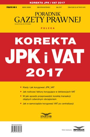 Korekta JPK i VAT 2017 – ebook