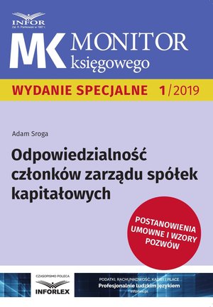 Odpowiedzialność członków zarządu spółek kapitałowych – ebook