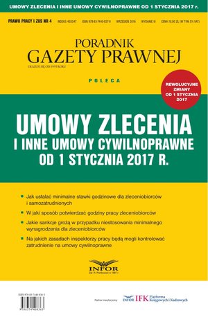 Umowy zlecenia i inne umowy cywilnoprawne od 1 stycznia 2017 r. – ebook