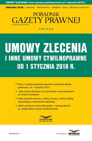 Umowy zlecenia i inne umowy cywilnoprawne od stycznia 2018  – ebook