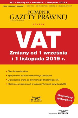 VAT. Zmiany od 1 września i 1 listopada 2019 r. – ebook